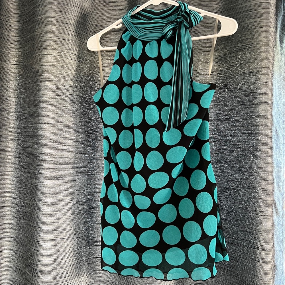 Heart Soul - Polka Dot Top with Bow - Size Large L